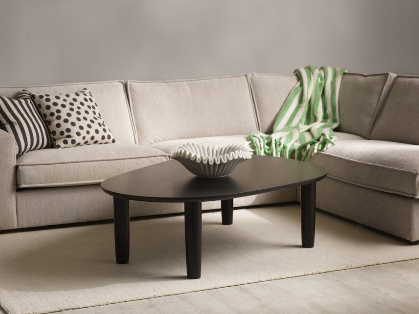 NOX Soffbord Ekfanér Svartbetsad Mattlackad