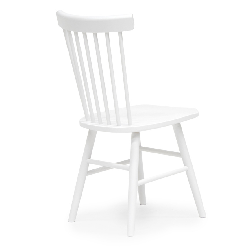 ÄNGÖ Stol Massiv Björk Vitlackad