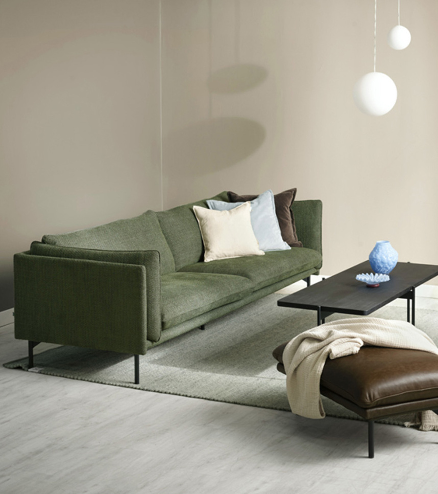 RIVER Soffa 3-sits Tyg Dolomite Green