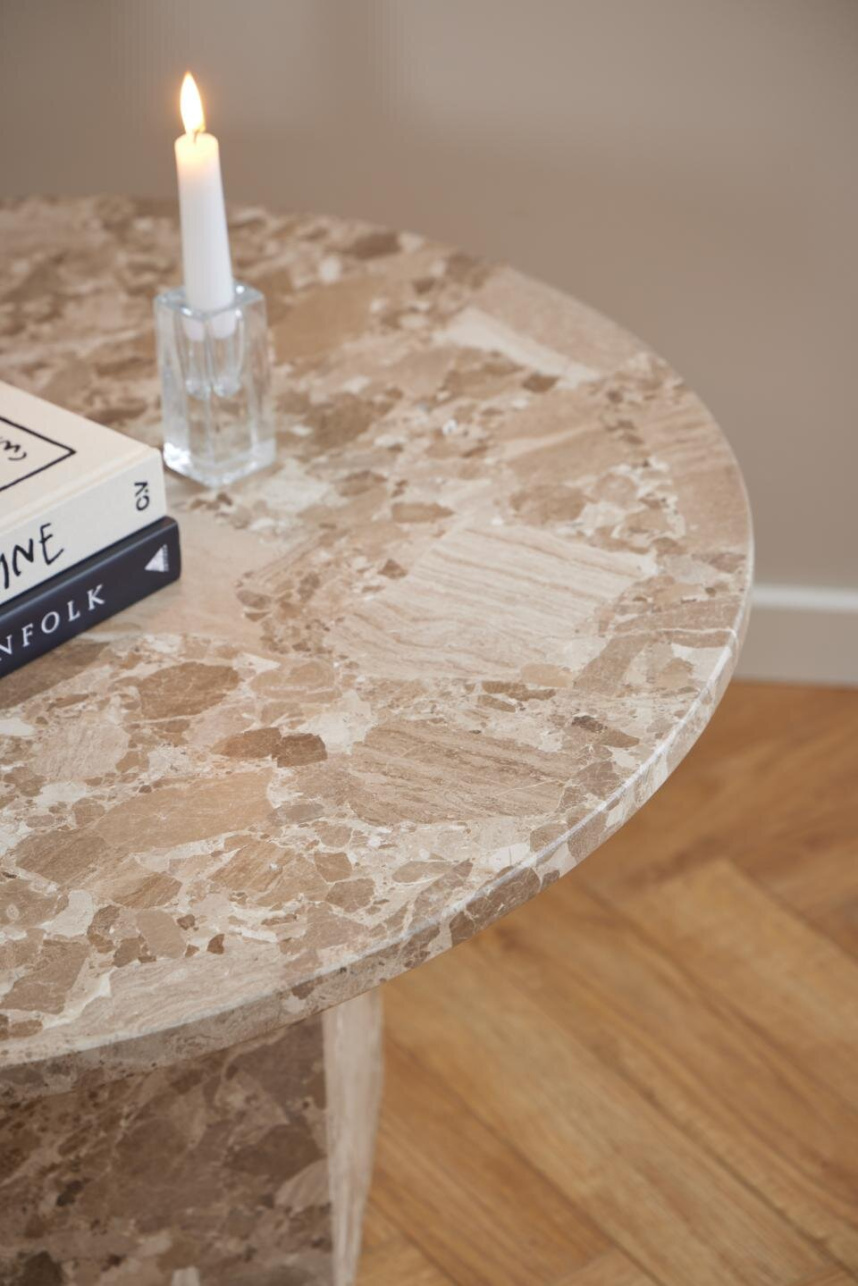 NAXOS Soffbord Marmor Latte Brown