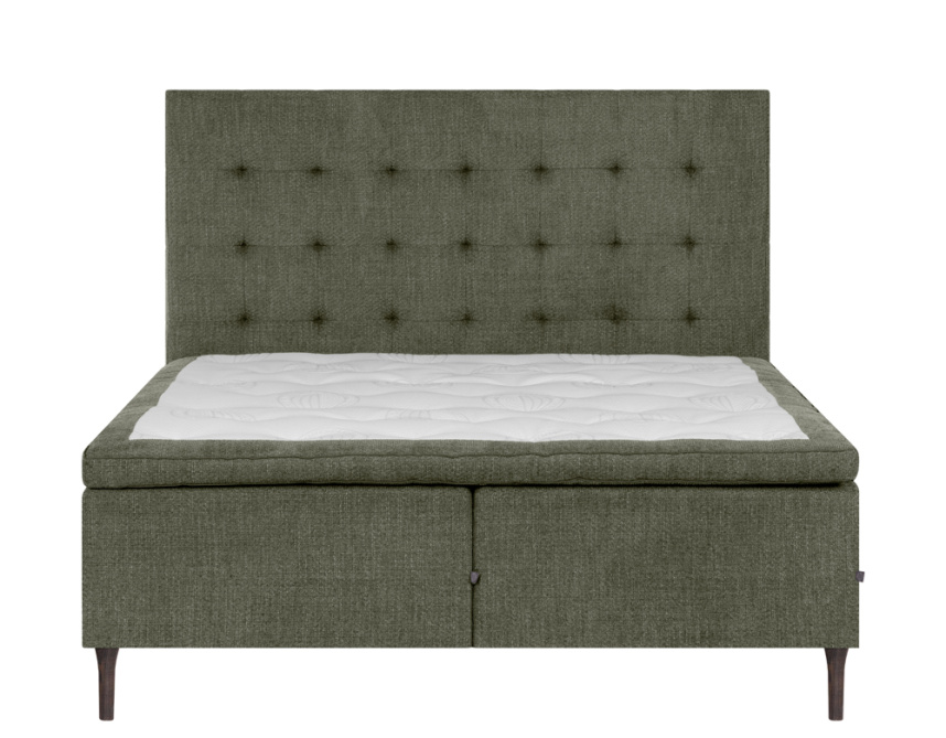 MOON 301 Ramsäng 180x200 cm Medium/Fast inkl. bäddmadrass Lux & ben. Gavel Ares. Tyg Diana Green.