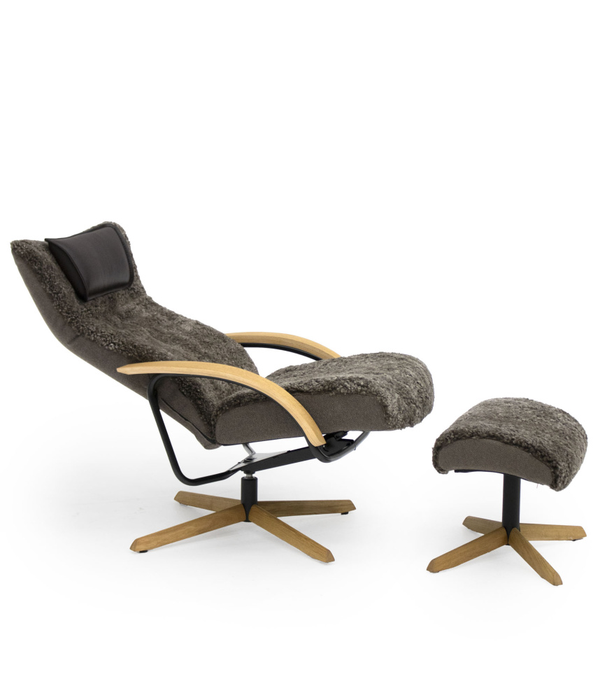 DELTA JIVE WOOD Fåtölj Fårskinn Scandinavian Brown