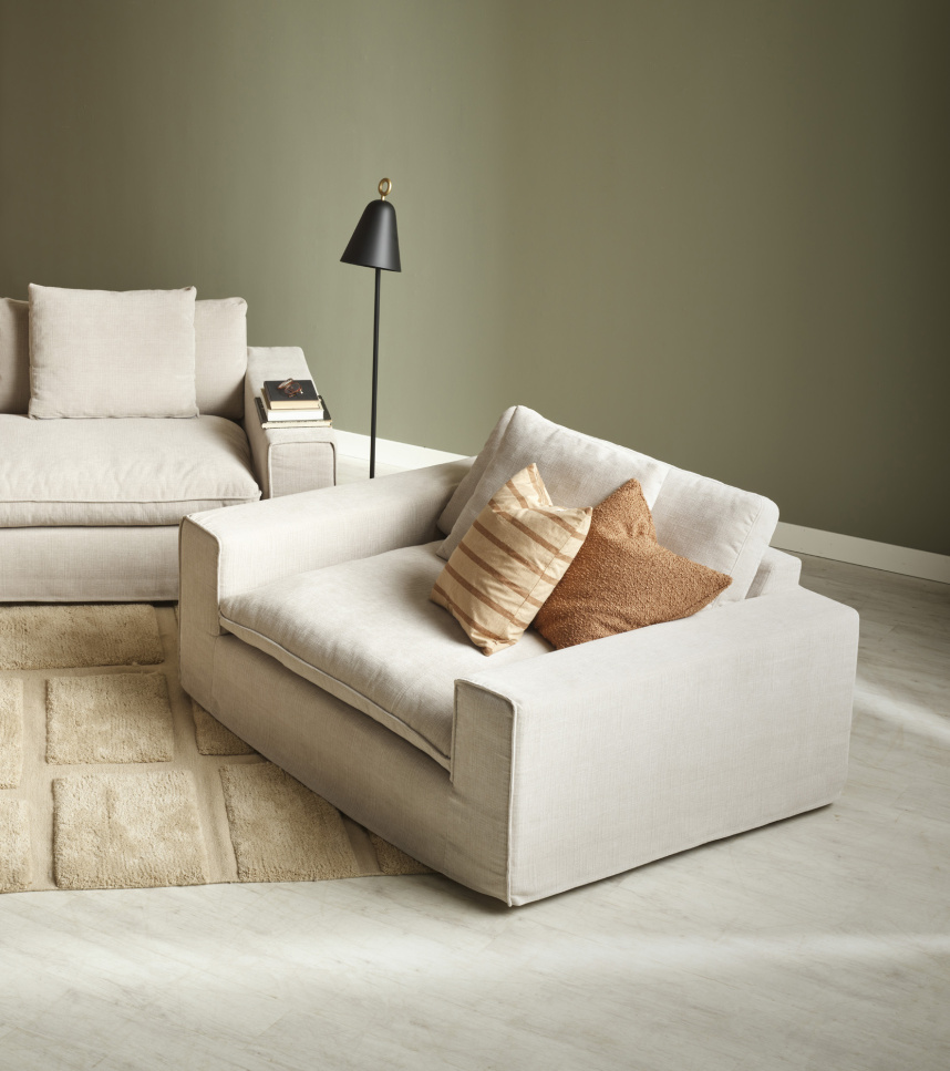 KELLY Soffa 1,5-sits Tyg Beverly Beige