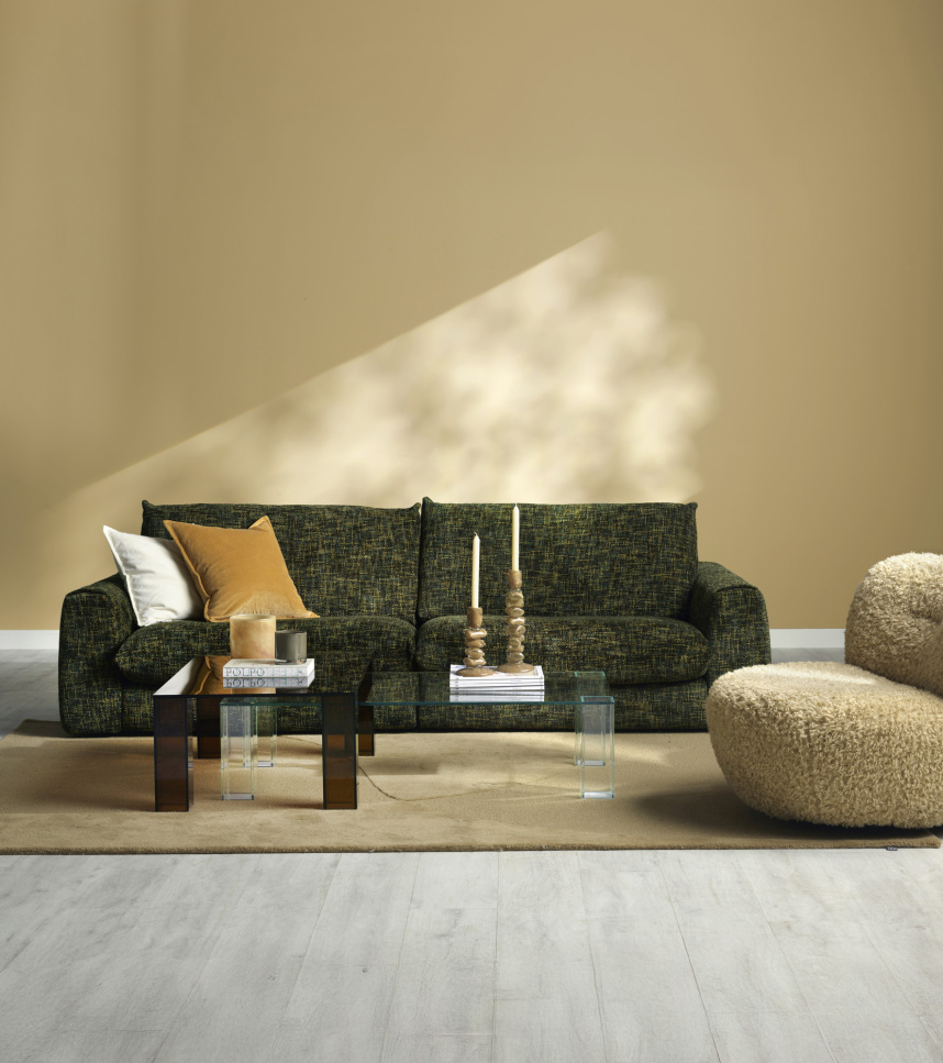 CAMDEN Soffa 4-sits Tyg Ted Grön