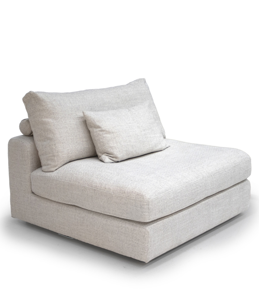 MONTI Soffa 1-sits u armstöd Tyg Pleat 01 Beige