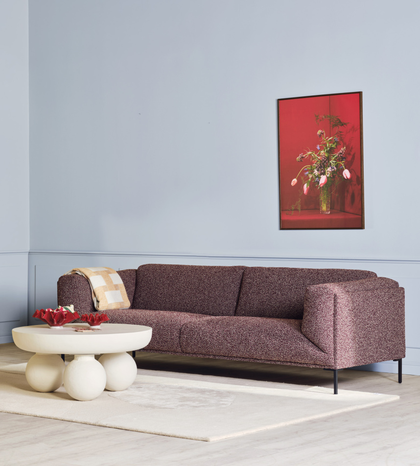 BASTILLE Soffa 3,5-sits Tyg Moss Marsala