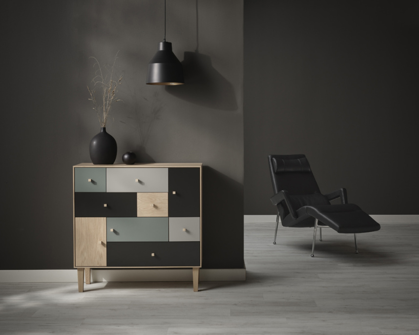 SENSE Byrå Ek/ekfanér Vitpigmenterad Lackad