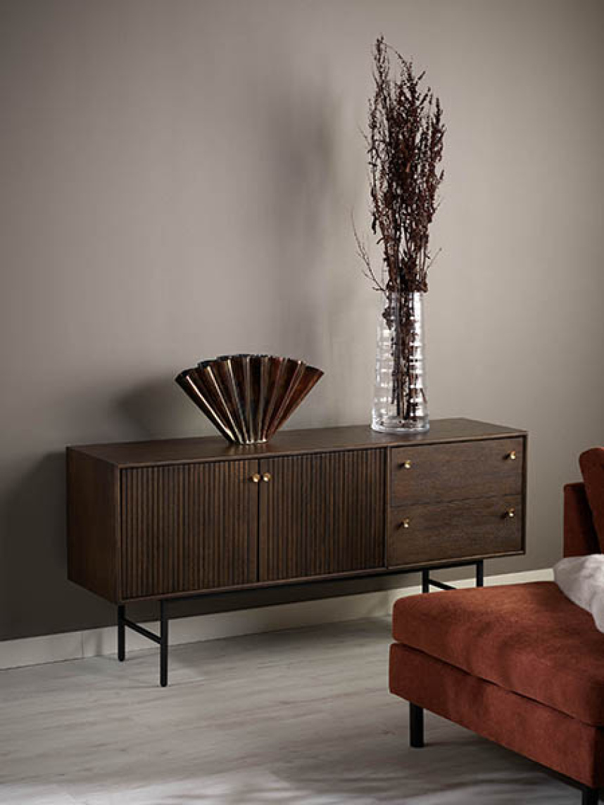 CLEARBROOK Sideboard Ekfanér Lackad Brunbets