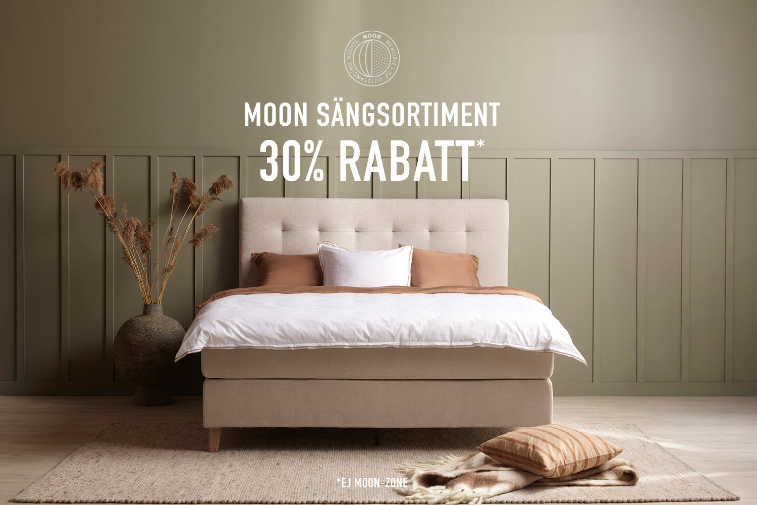 Beige kontinentalsäng moon