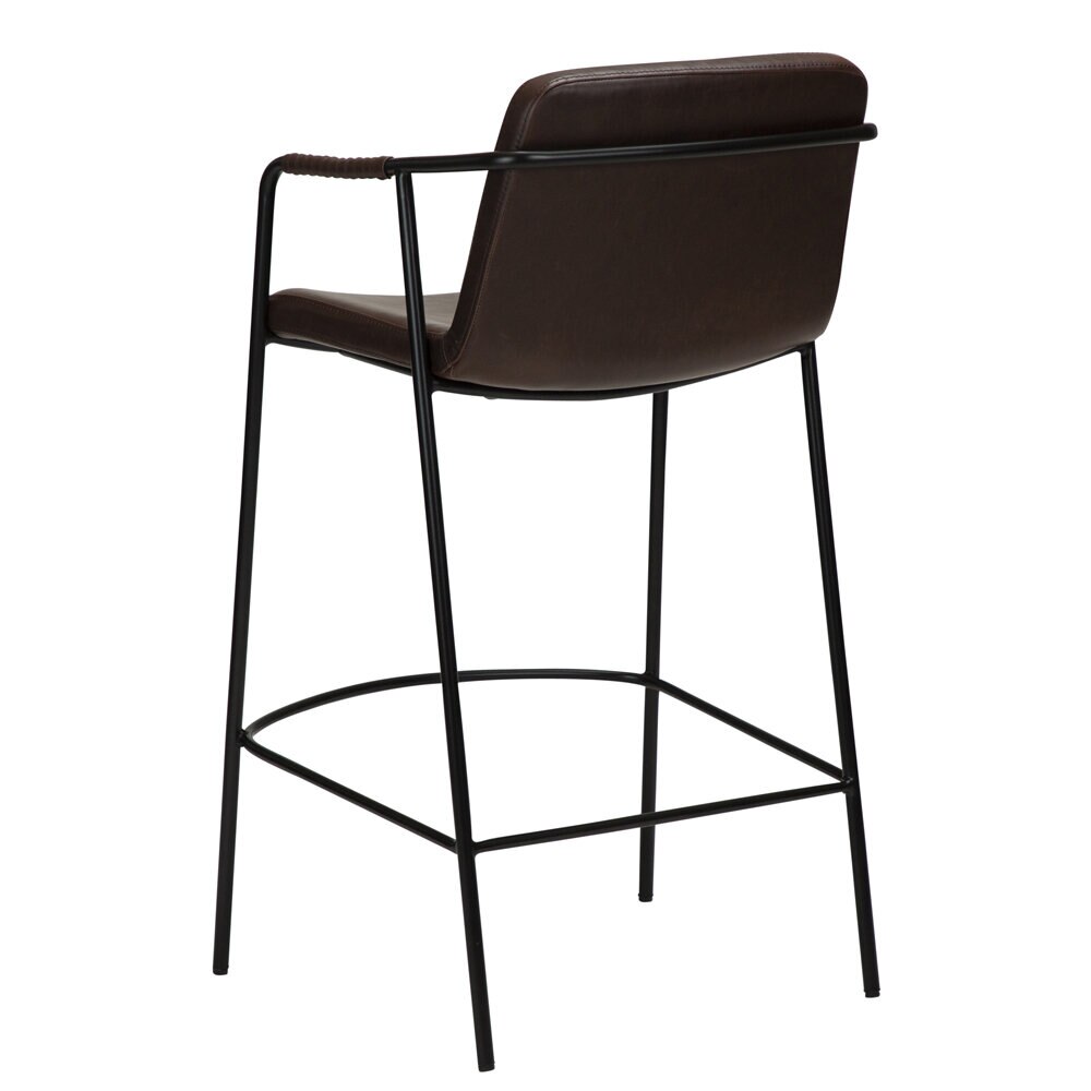 Elegant barstol i läderimitation och smäcker metall