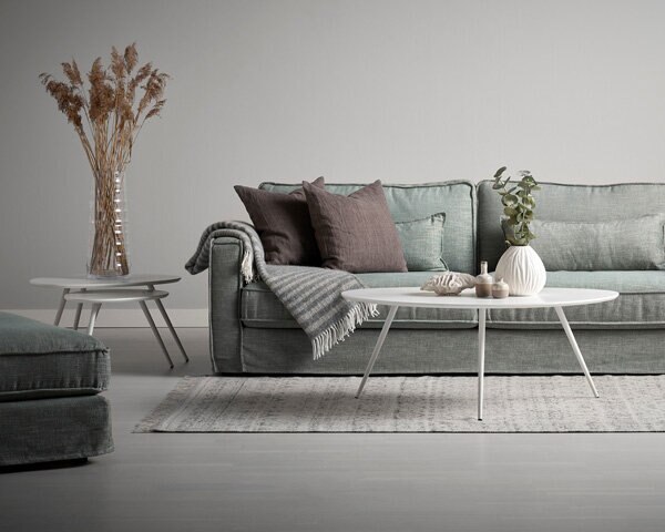 TRIO SATSBORD 3 ST Satsbord MDF Vit Lackad Svenska Hem TRIO 71 CM Soffbord MDF Vit Lackad Svenska Hem