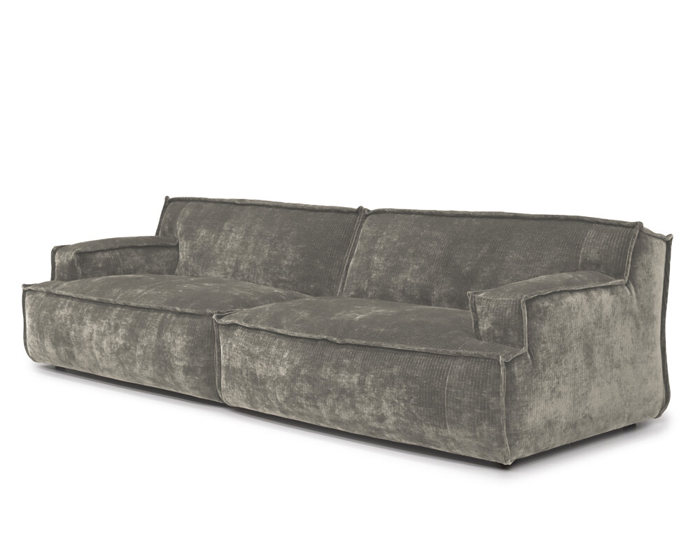 Generös soffa med snygg läppsöm. Soffan erbjuder inte bara en visuell upplevelse utan också en utmärkt komfort. Moduler som ger flexibilitet.